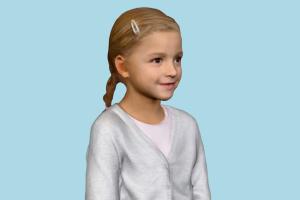 Zoey Posed Kid young, child, children, kids, kid, posed, girl, female, people, scanned, renderpeople
